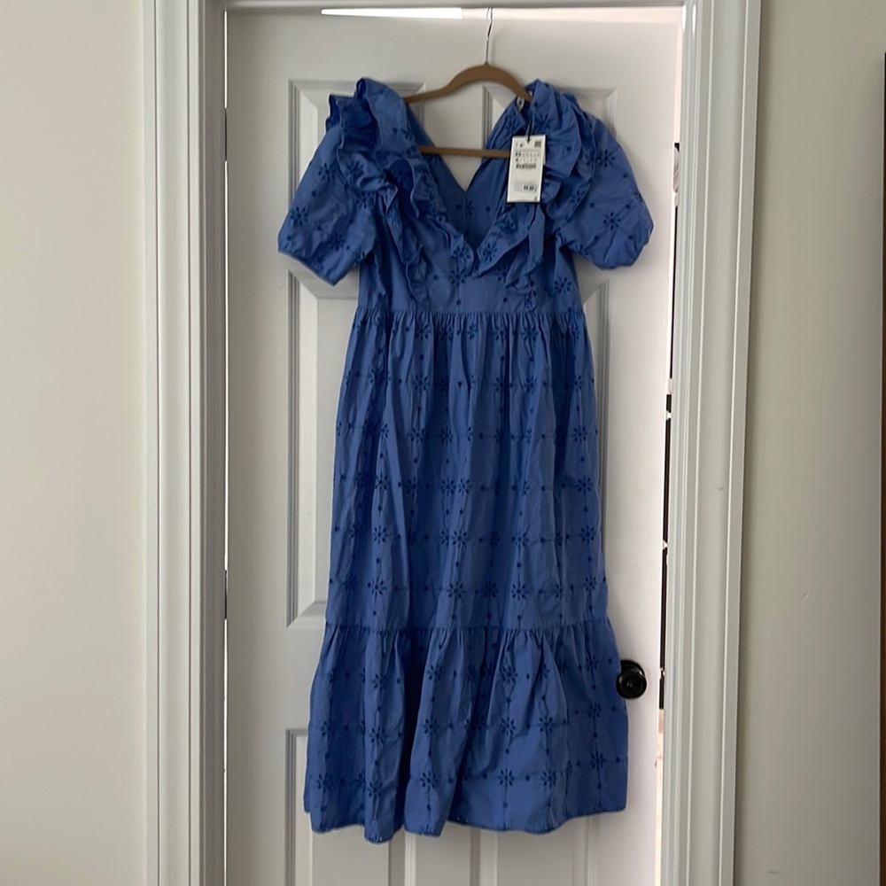 Periwinkle summer maxi dress from Zara